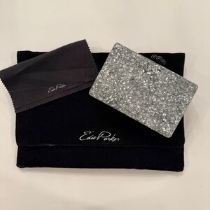 Edie Parker Glittering Silver Star Acrylic Clutch